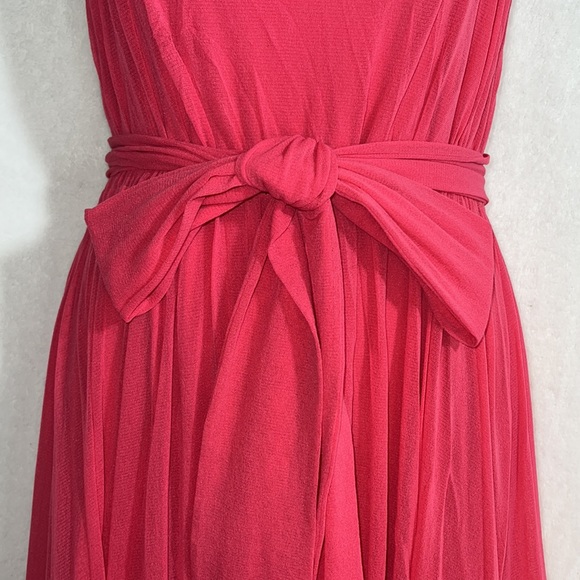 Fuzzi Made in Italy Pink Tiered Maxi dress Size L - Picture 8 of 9